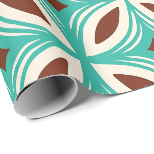 Retro 50s Hawaïaans patroon Cadeaupapier (Rol Hoek)