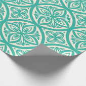 Retro 50s Hawaïaans patroon Cadeaupapier (Hoek)