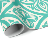 Retro 50s Hawaïaans patroon Cadeaupapier (Rol Hoek)