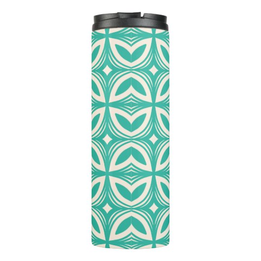 Retro 50s Hawaïaans patroon Thermosbeker (Achterkant)