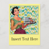 Retro  50's Housewel Holding Food Briefkaart (Voorkant)