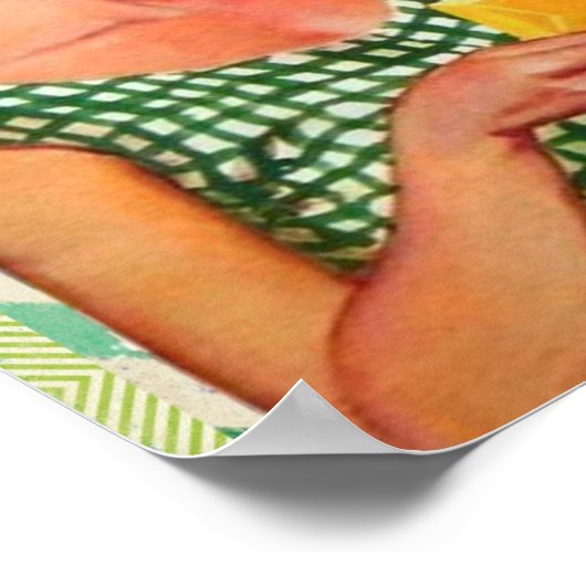 Retro  50's Housewel Holding Food Poster (Hoek)