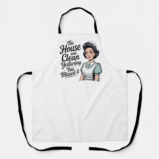 Retro 50s Huisvrouw Grappig Schort (Voorkant)