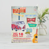 Retro 50's huwelijksuitnodiging kaart (Staand voorkant)