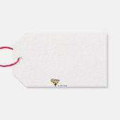 Retro 50s Jet Set Christmas Tree Martini Cadeaulabel (Achterkant Horizontaal)