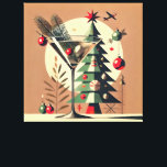 Retro 50s Jet Set Christmas Tree Martini Canvas Afdruk<br><div class="desc">Welcome to my Mid Century Fantasy World! Designs in this store are born of growing up in a Mid Century home complete with Martini loving parents. Break out the cocktails. Merging fact with fantasy within Mid Century Modern, Jazz, Retro Futuristic, Atomic and Space Age Designs.</div>