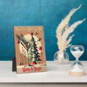 Retro 50s Jet Set Kerstboom Martini Fotoplaat (Zijkant)