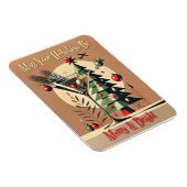 Retro 50s Jet Set Kerstboom Martini Magneet (Rechterzijde)