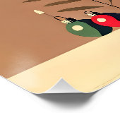 Retro 50s Jet Set Kerstboom Martini Perfect Poster (Hoek)