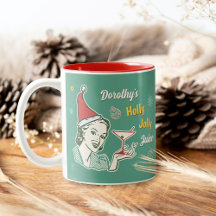 Retro 50s Kerst Holly Jolly Juice Grappig Custom