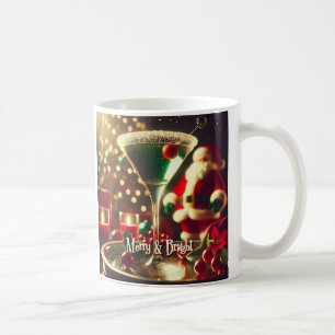 Retro 50s Kerstman Christmas Groene Martini Koffiemok