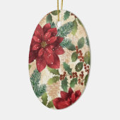 Retro 50s Kerstmis, Ornament van de feestdag van P (Links)