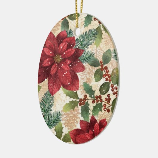 Retro 50s Kerstmis, Ornament van de feestdag van P (Links)