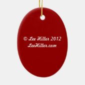 Retro 50s Kerstmis, Ornament van de feestdag van P (Achterkant)