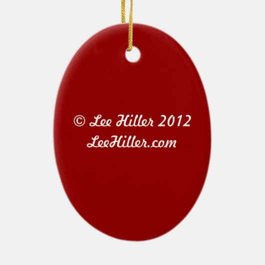 Retro 50s Kerstmis, Ornament van de feestdag van P (Achterkant)