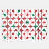 Retro  50s kerstStar-patroon Inpakpapier Vel (Voorkant 2)