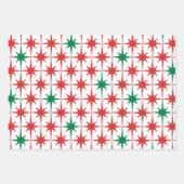 Retro  50s kerstStar-patroon Inpakpapier Vel (Voorkant)