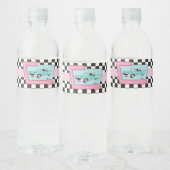 Retro 50s label op gevarendag voor waterflesje waterfles etiket (Flessen)