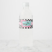 Retro 50s label op gevarendag voor waterflesje waterfles etiket (Voorkant)