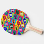Retro 50s Lips Pop Culture Art Deco Tafeltennisbatje (Zijkant)