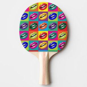 Retro 50s Lips Pop Culture Art Deco Tafeltennisbatje
