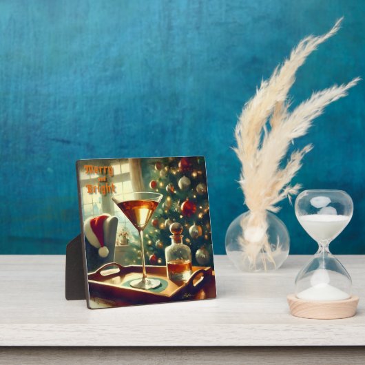 Retro 50s Manhattan Martini voor de Kerstman Fotoplaat (Insitu)