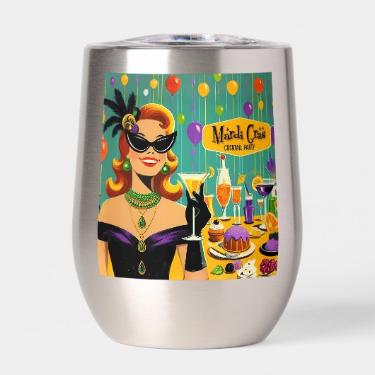 Retro 50s Mardi Gras Martini Cocktail Party (Voorkant)