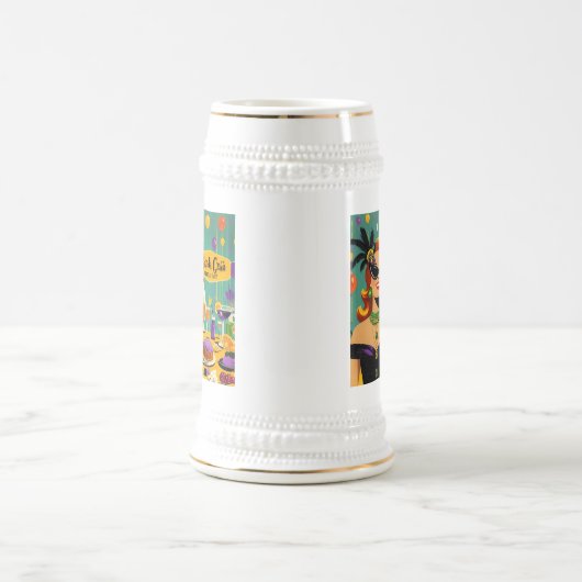 Retro 50s Mardi Gras Martini Cocktail Party Bierpul (Center)