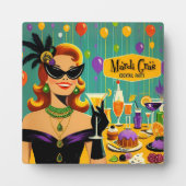 Retro 50s Mardi Gras Martini Cocktail Party Fotoplaat (Voorkant)