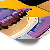 Retro 50s Mardi Gras Martini Cocktail Party Poster (Hoek)