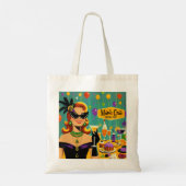 Retro 50s Mardi Gras Martini Cocktail Party Tote Bag (Achterkant)