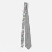 Retro 50s Martini Glass Party Time (Lt. Grey) Stropdas (Achterkant)