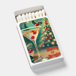 Retro 50s Merry Bright Christmas Cocktail Martini