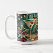 Retro 50s Merry Bright Christmas Cocktail Martini Koffiemok (Links)