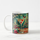 Retro 50s Merry Bright Christmas Cocktail Martini Koffiemok (Links)