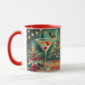 Retro 50s Merry Bright Christmas Cocktail Martini Mok (Links)