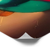 Retro 50s Merry Bright Christmas Cocktail Martini Poster (Hoek)