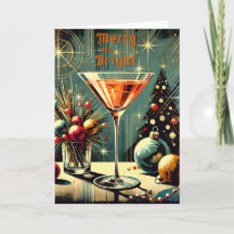 Retro 50s Merry & Bright Christmas Martini