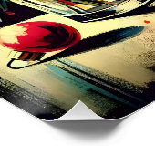 Retro 50s Merry & Bright Christmas Martini Perfect Poster (Hoek)