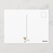 Retro 50s Merry Bright Christmas Snoep Cocktail Briefkaart (Achterkant)