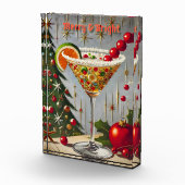 Retro 50s Merry Bright Christmas Snoep Cocktail Fotoblokken (Rechts)