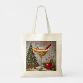 Retro 50s Merry Bright Christmas Snoep Cocktail Tote Bag (Achterkant)