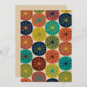 Retro  50s Midden-eeuwse atoomtijdperk Stippen Kaart (Voorkant / Achterkant)