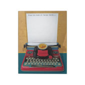 Retro 50s Notitieblok van de Schrijfmachine met Ge (Linkerzijde)