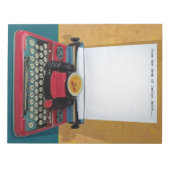 Retro 50s Notitieblok van de Schrijfmachine met Ge (Voorkant)