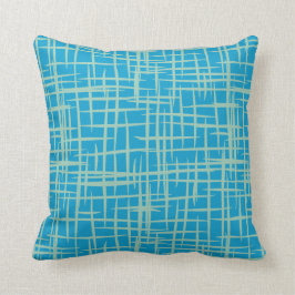 retro 50s patroon werpt pijlsteug formica blauw kussen