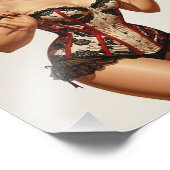 Retro 50's Pin-up Beauty Foto Afdruk (Hoek)