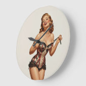Retro 50's Pin-up Beauty Grote Klok (Hoek)