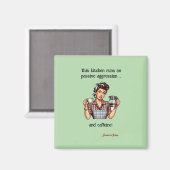 Retro 50's sarcastische koelkast magneet (Voorkant / Achterkant)