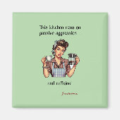 Retro 50's sarcastische koelkast magneet (Voorkant)